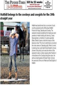 The Pender Times news live