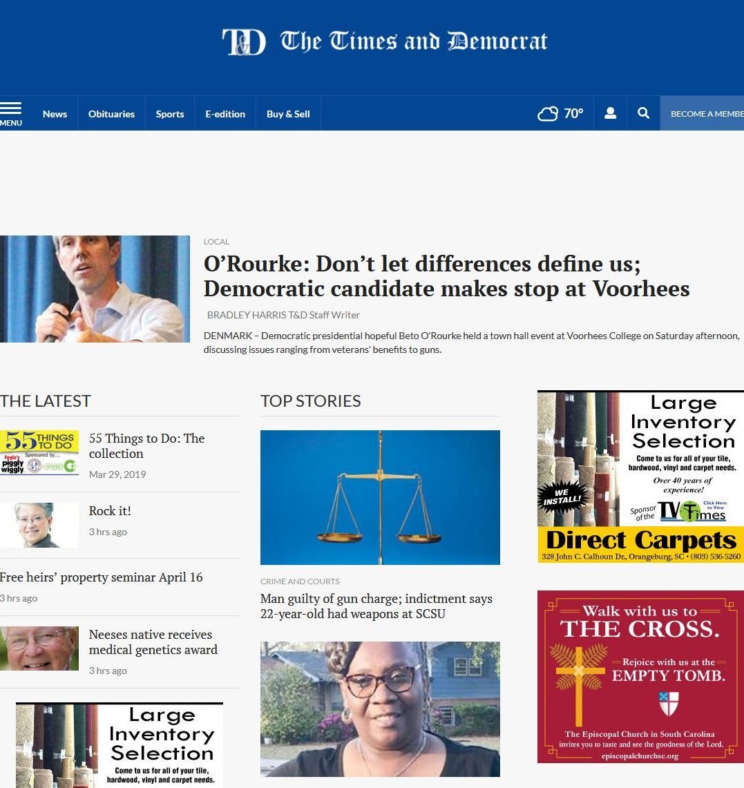 Times and Democrat -South Carolina news live