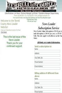 Terrell County News Leader news live