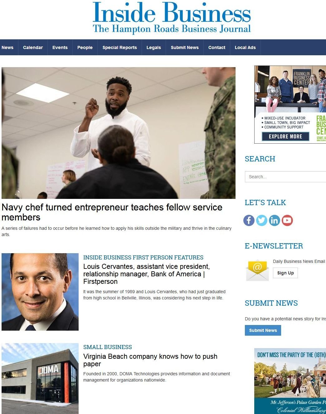 Inside Business news live