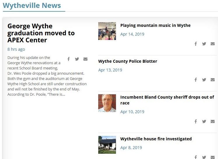 The Wytheville Enterprise news live