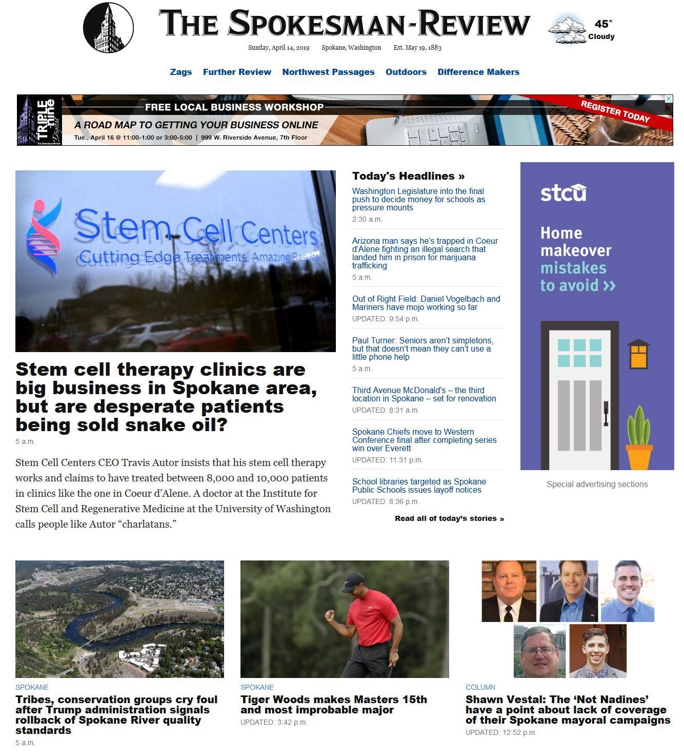 The Spokesman Review news live