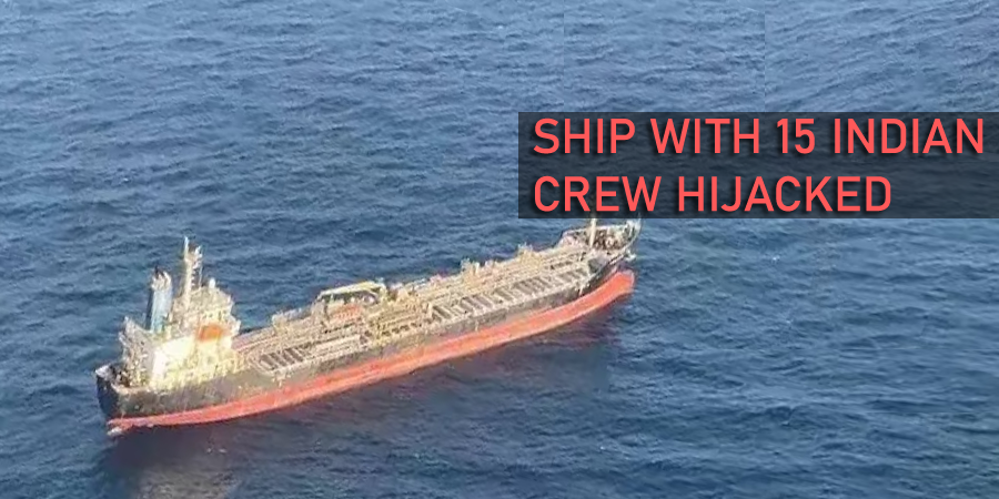 Navy monitors hijacked ship near Somalia, 15 Indians on board