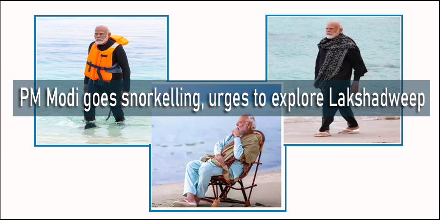 PM Modi goes snorkeling in Lakshadweep