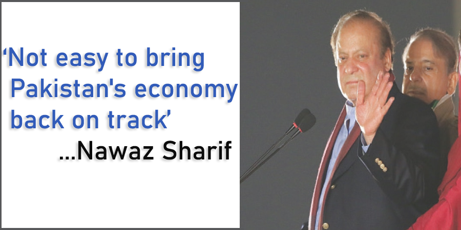 ‘Not easy to get back Pakistan's economy on track’: Ex-PM Nawaz Sharif